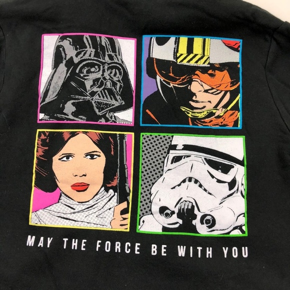 Starwars Boy's Size M (7/9) Black Hoodie Sweater - Picture 4 of 5